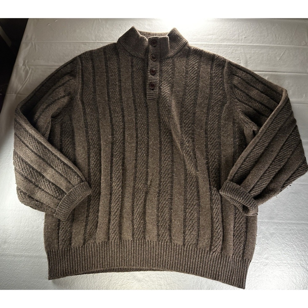 Gilles Masson 100% Cashmere Sweater Brown Crewneck Soft‎ Knit Italy Made